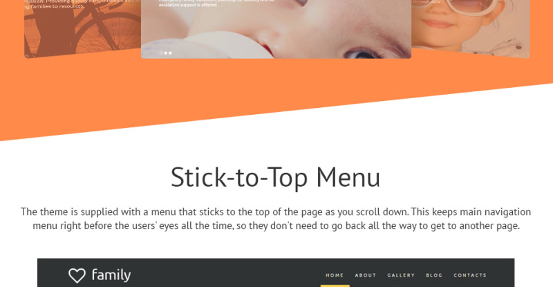 Family Planning WordPress Theme - Features Image 4