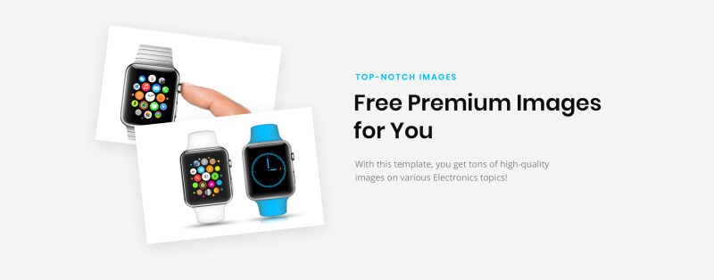 Promotional Product - Electronics Review Creative HTML Landing Page Template - Features Image 4