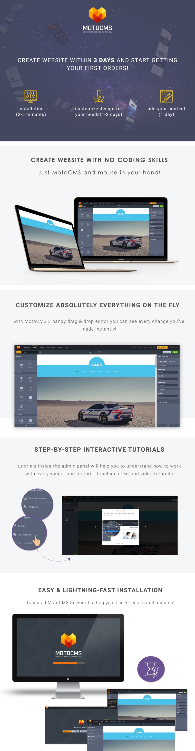 Car Club Moto CMS 3 Template Templates Moto CMS 3 №56106 - Features Image 1