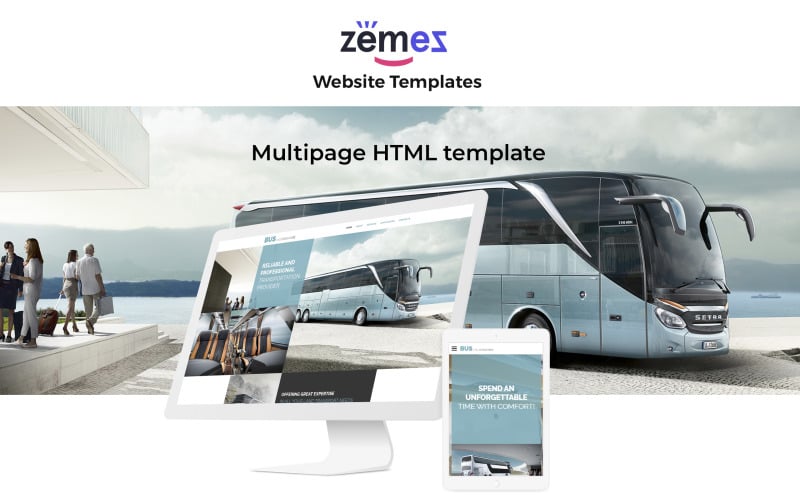 Bus And Coach Hire Website Template 57680 Templatemonster