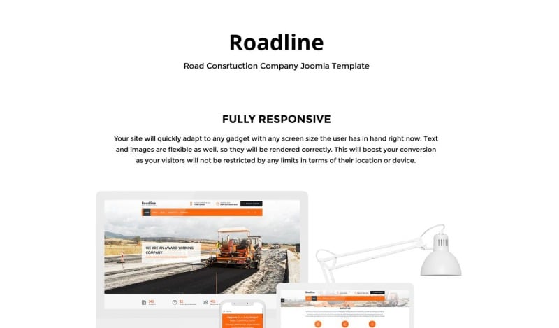 Costruzione di strade - Modello Joomla multipagina per pavimentazione - Caratteristiche Immagine 2