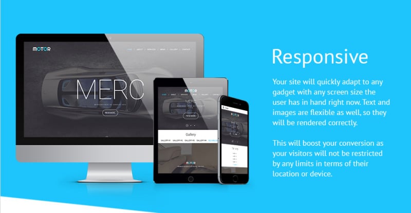 Motor Website Template - Features Image 1