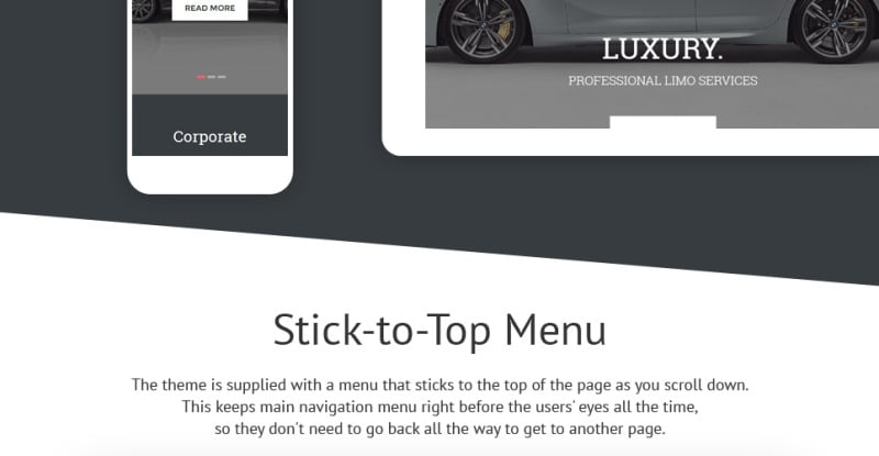 Limo Transportation Transfer Services Website Template