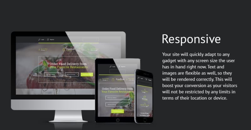 Delivery Services Responsive Landing Page Template