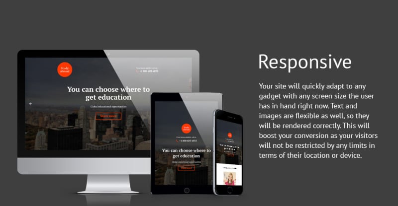 Education Responsive Landing Page Template - TemplateMonster