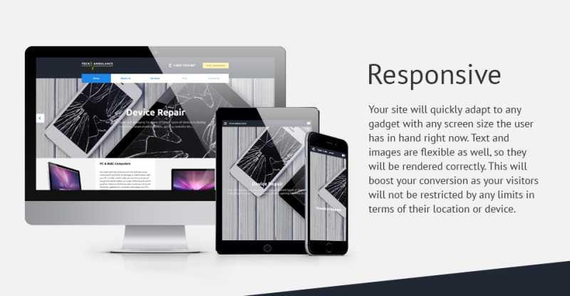 Tech Ambulance Responsive Website Template - TemplateMonster