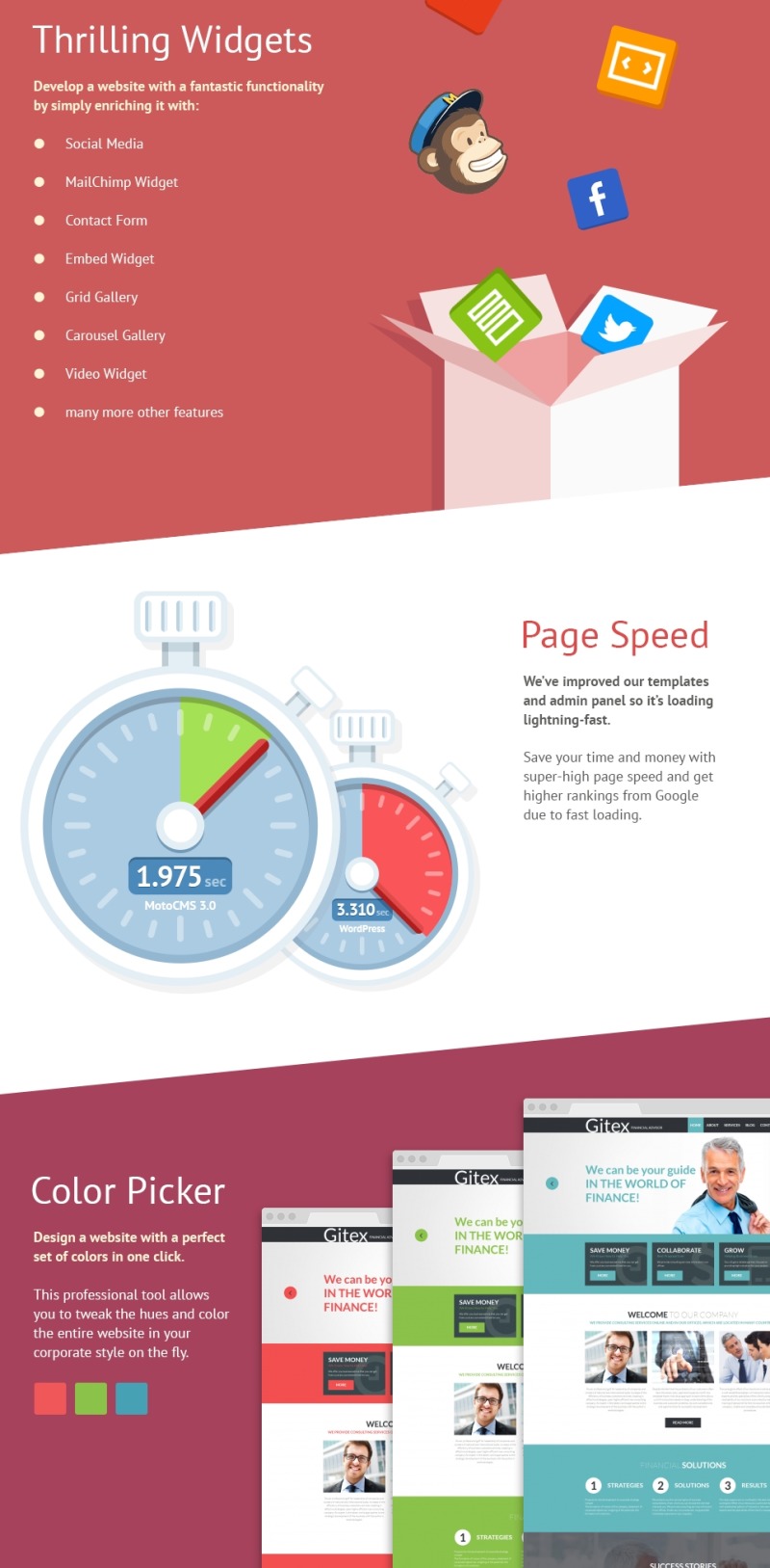 Gitex - Financial Advisor Moto CMS 3 Template - Features Image 3