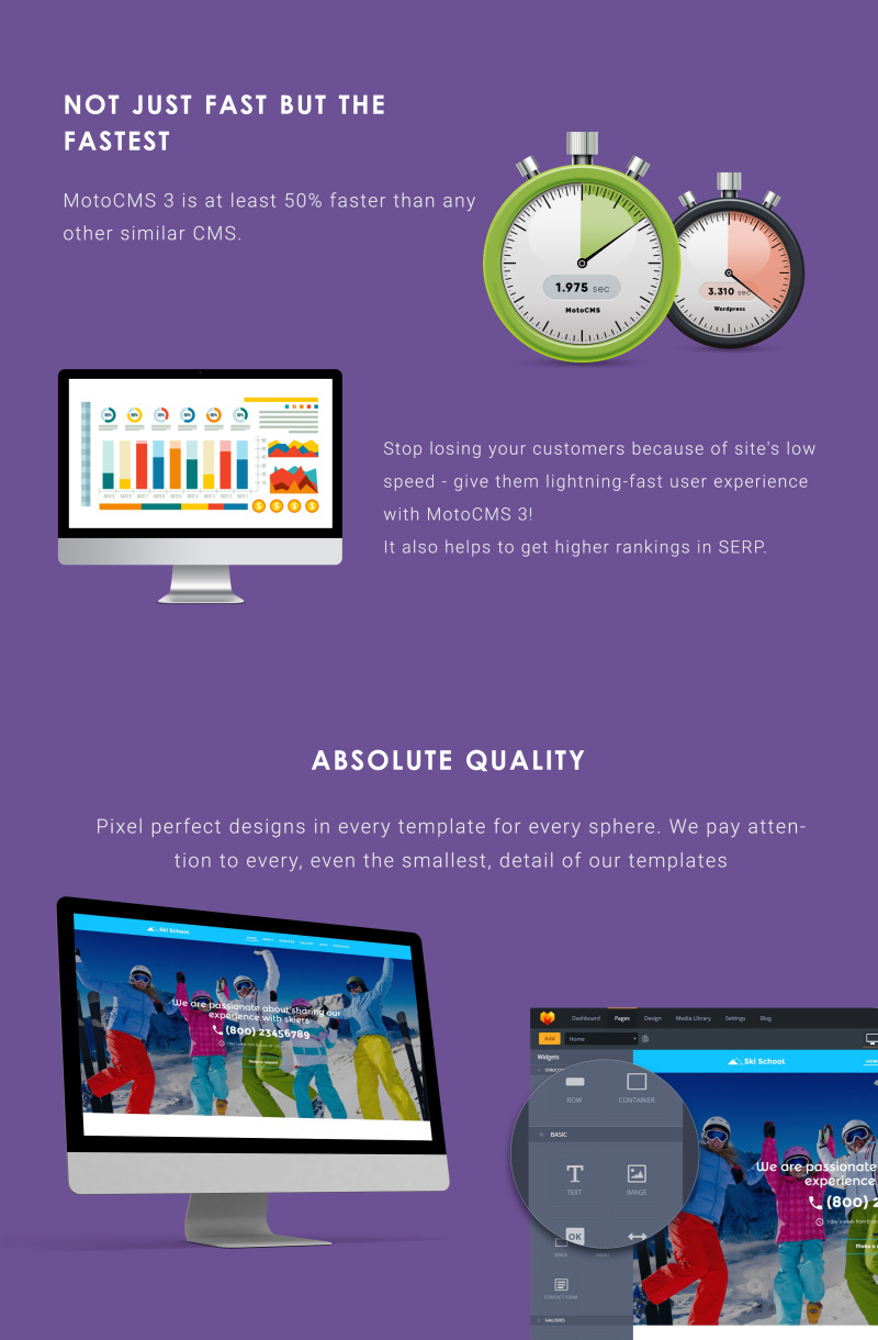 Snowboarding & Ski School Moto CMS 3 Template - Features Image 4