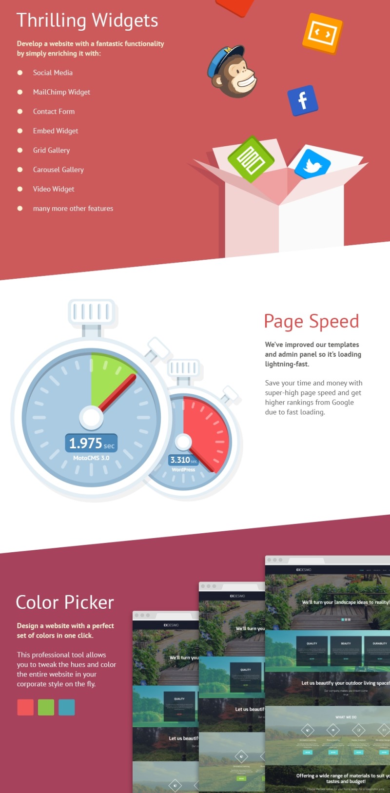 Landscape Design Responsive Moto CMS 3 Template - Features Image 3