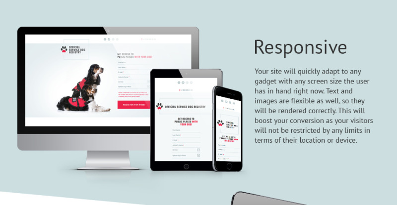 Dog Responsive Landing Page Template - Templatemonster