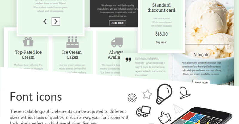 Ice Cream Responsive Website Template - Features Image 4