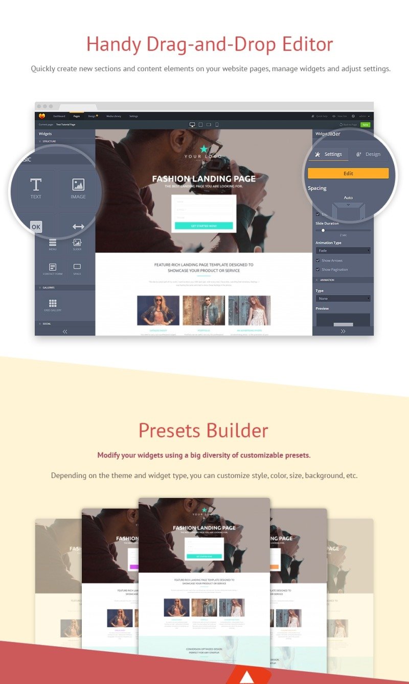 Fashion Responsive Moto CMS 3 Template - Features Image 2