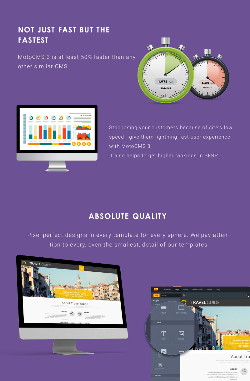 Travel Guide Moto CMS 3 Template - Features Image 4