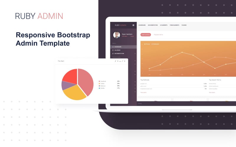 Ruby Admin - Multipurpose Modern Dashboard Admin Template - Features Image 1