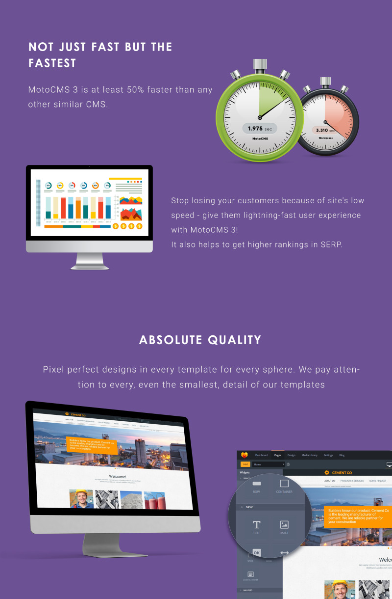 Cement Manufacturers Moto CMS 3 Template - Features Image 4