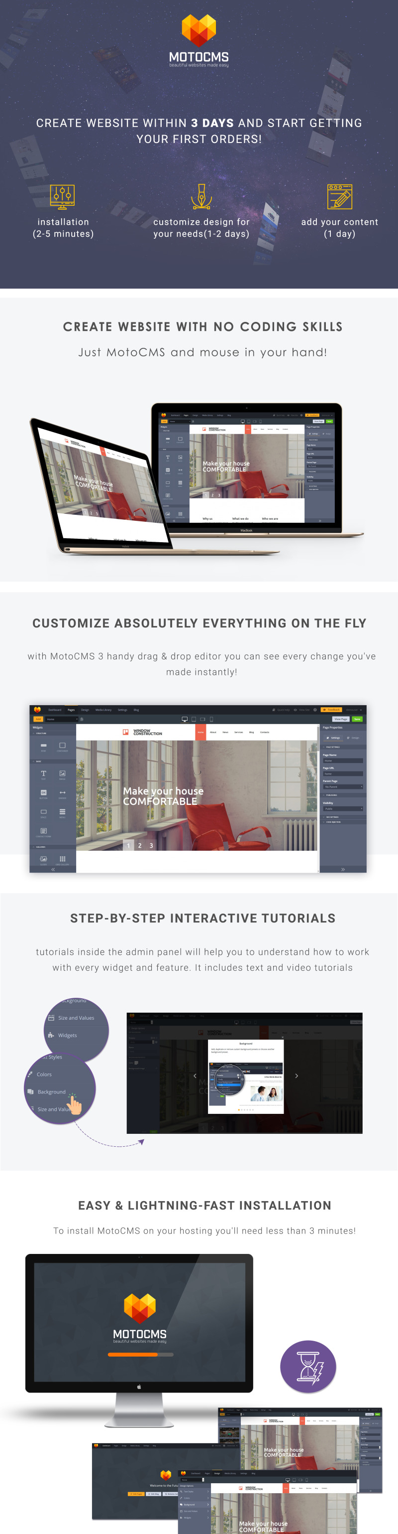 Window Construction Moto CMS 3 Template 响应式Moto CMS 3 模板 #58609——特色图像 1