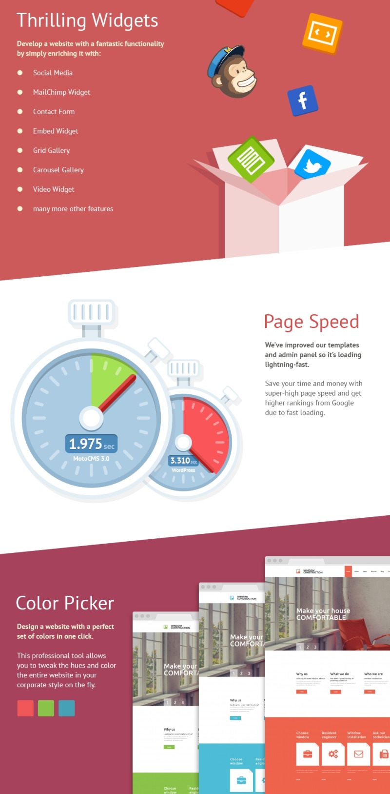 Window Construction Templates Moto CMS 3 №58609 - Features Image 3