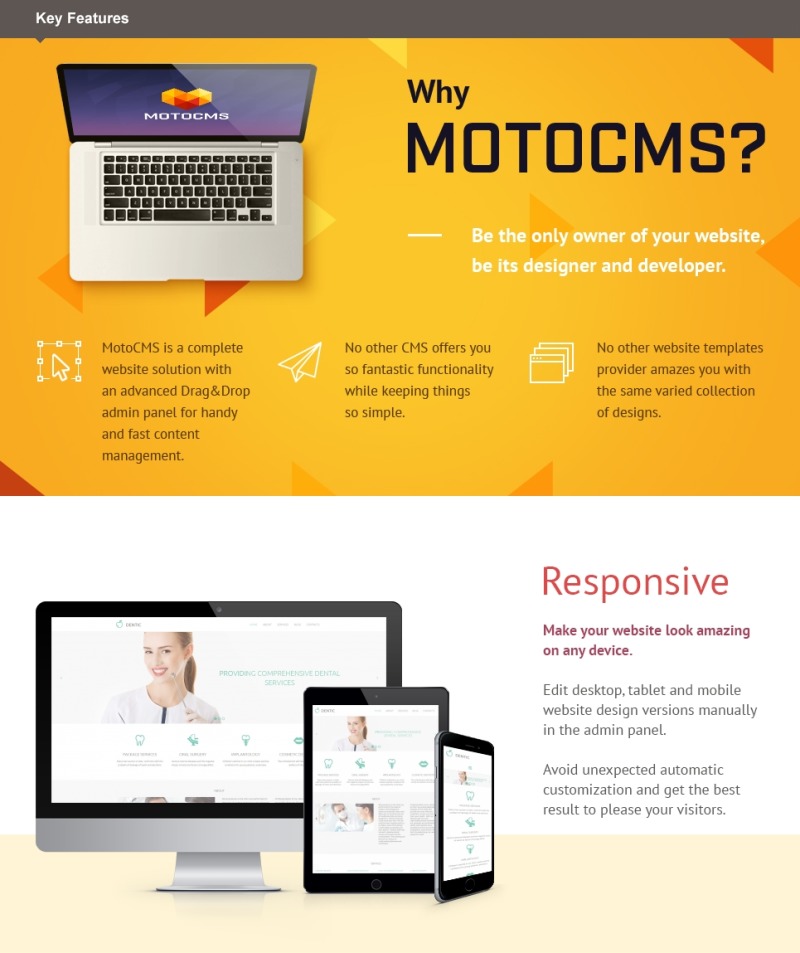 Fogászat Moto CMS 3 sablon - Features Image 1