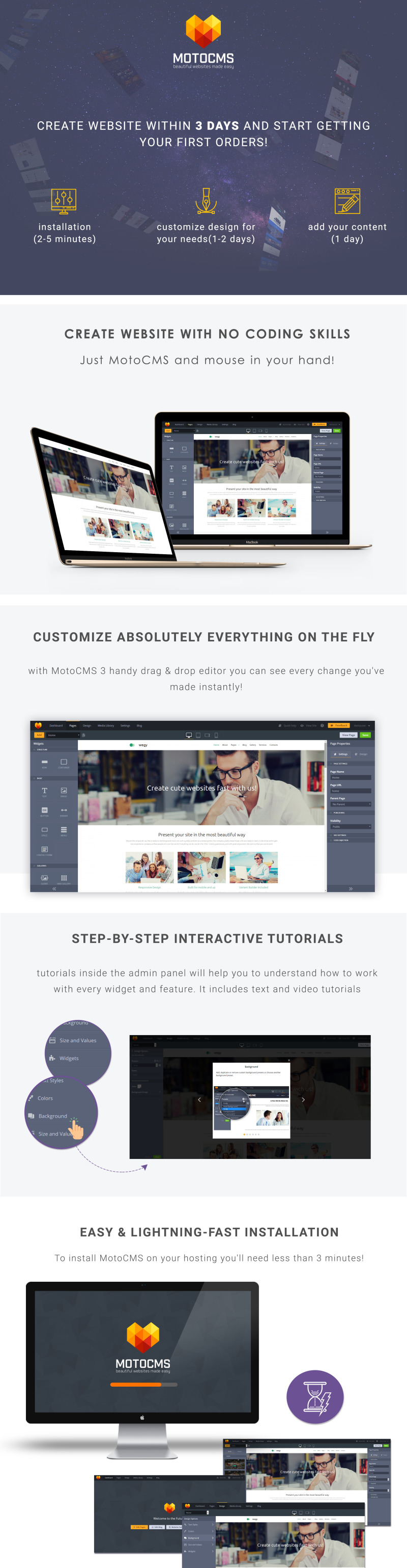 Wegy - Design Agency Moto CMS 3 sablon - Features Image 1