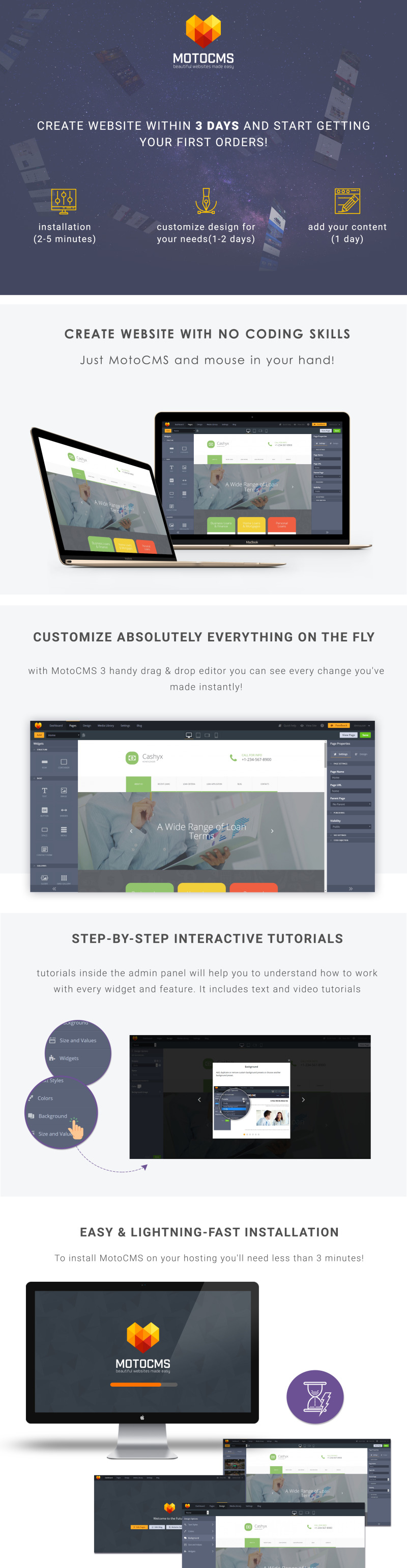Cashyx - Business Loan Moto CMS 3 Template - Features Image 1