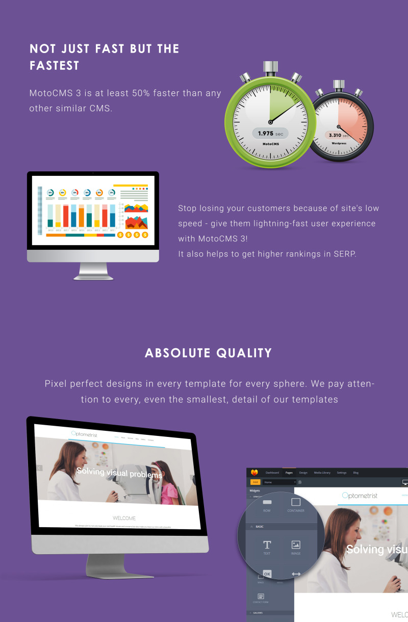 Optometry Moto CMS 3 Template - Features Image 4