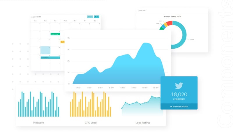 Bluefire - Multipurpose Modern Dashboard Admin Template - Features Image 4