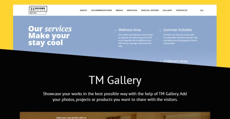 11 rooms Responsive Website Template - Features Image 3