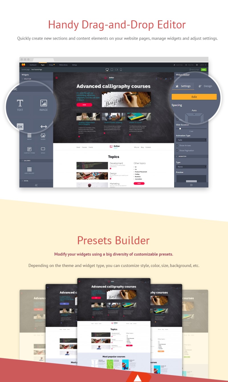 Education Moto CMS 3 Template - Features Image 2