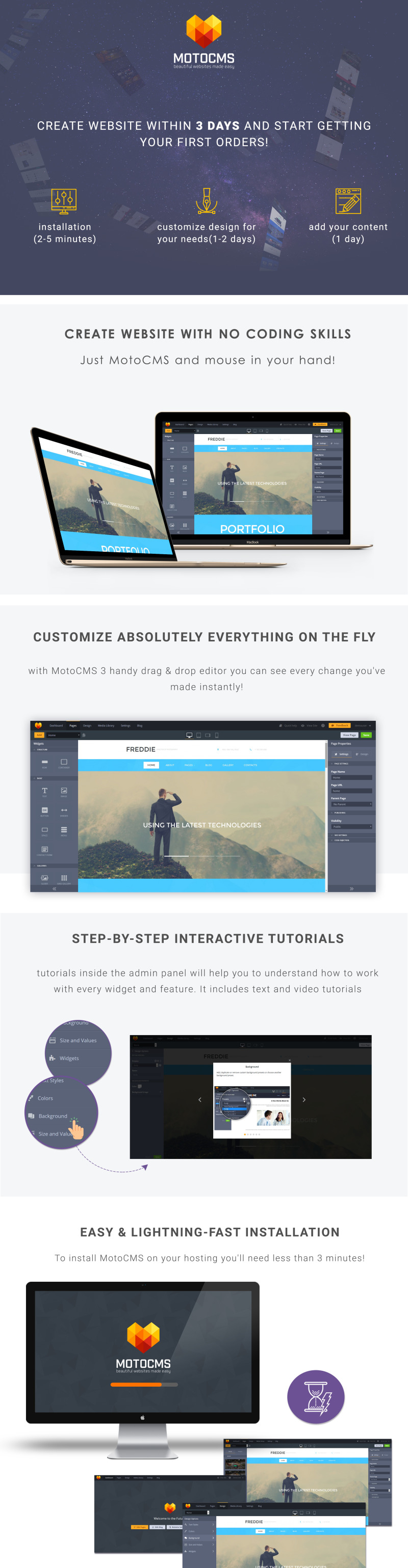 Freddy - Photography Moto CMS 3 Template - Features Image 1