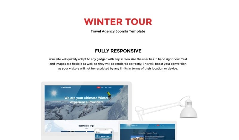 Winter Tour - Plantilla Joomla creativa gratuita para agencias de viajes - Características Imagen 2