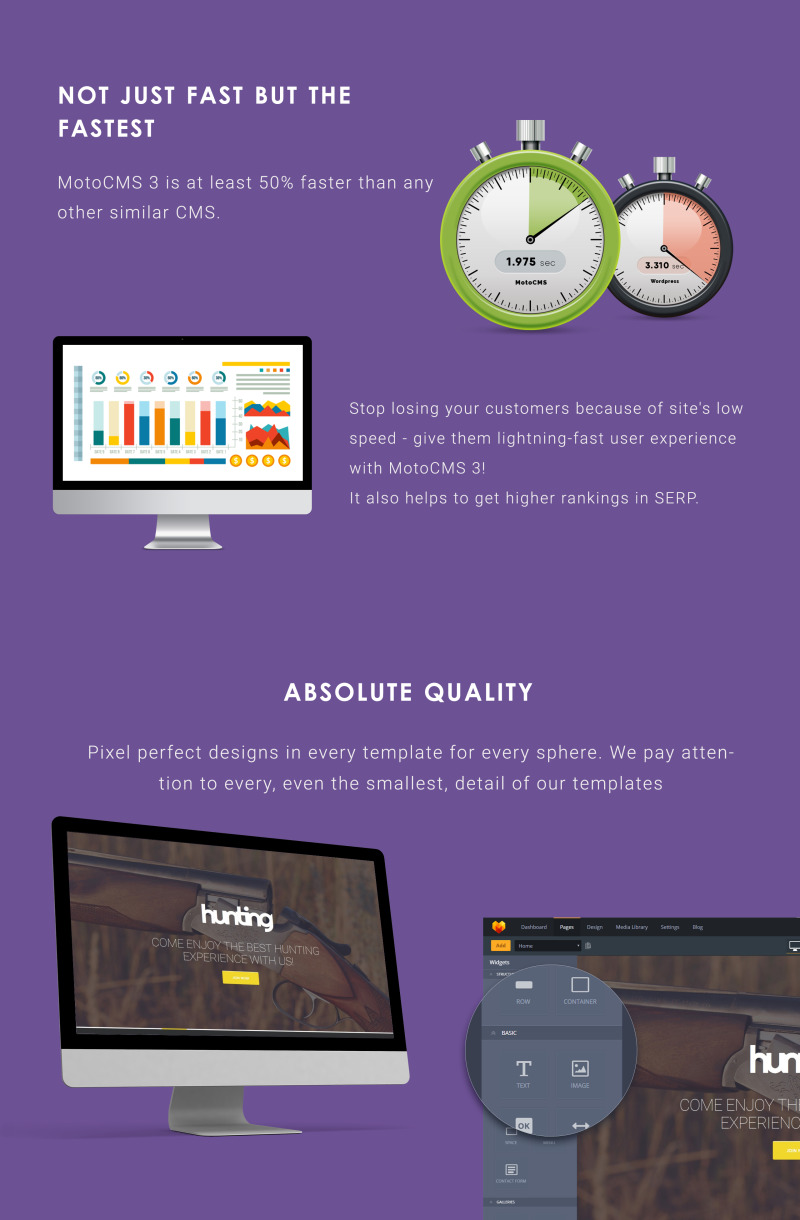 Hunting Moto CMS 3 Template - Features Image 4