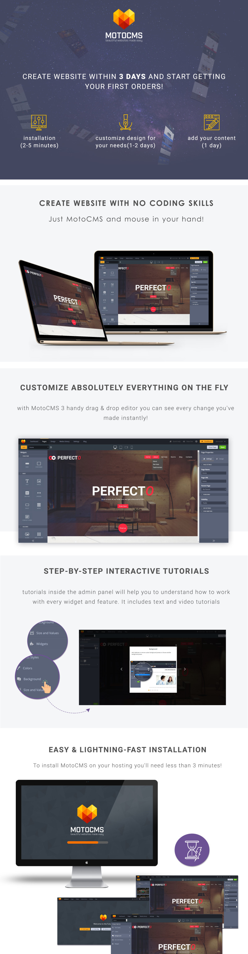 Hotels Moto CMS 3 Template - Features Image 1
