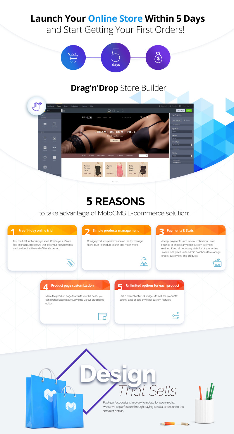 Lingerie MotoCMS Ecommerce Template - Features Image 1