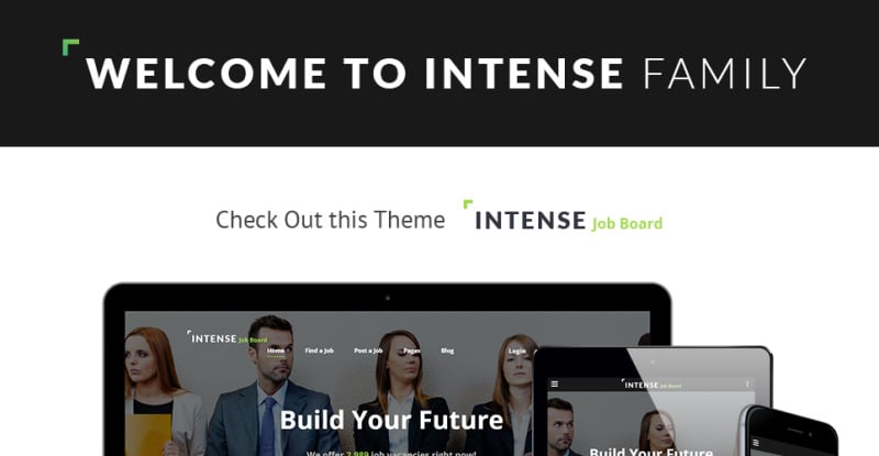 INTENSE Job Board Website Template - Features Image 1
