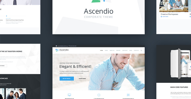 Ascendio - Corporate & Business Responsive WordPress thema №58924 - Eigenschappen Afbeelding 2