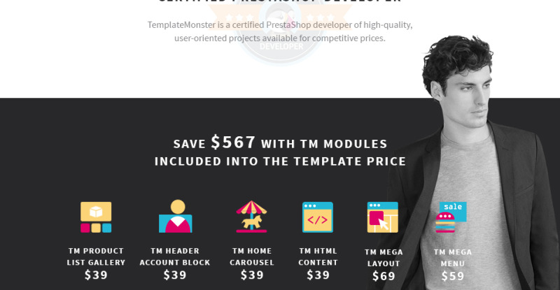 Lefishor - Mens Clothes Accessories PrestaShop Theme - Features Image 2