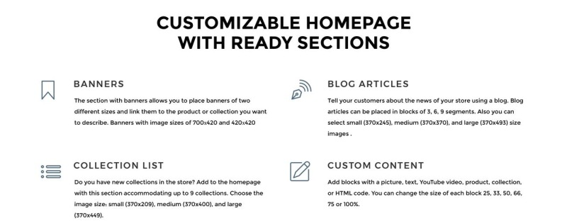 Modello Shopify Responsive #59042 Garden Furniture - Furniture & Interior Design - Immagine Caratteristiche 6