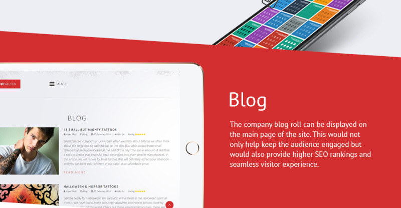 Tattoo Salon Responsive Website Template - Features Image 6