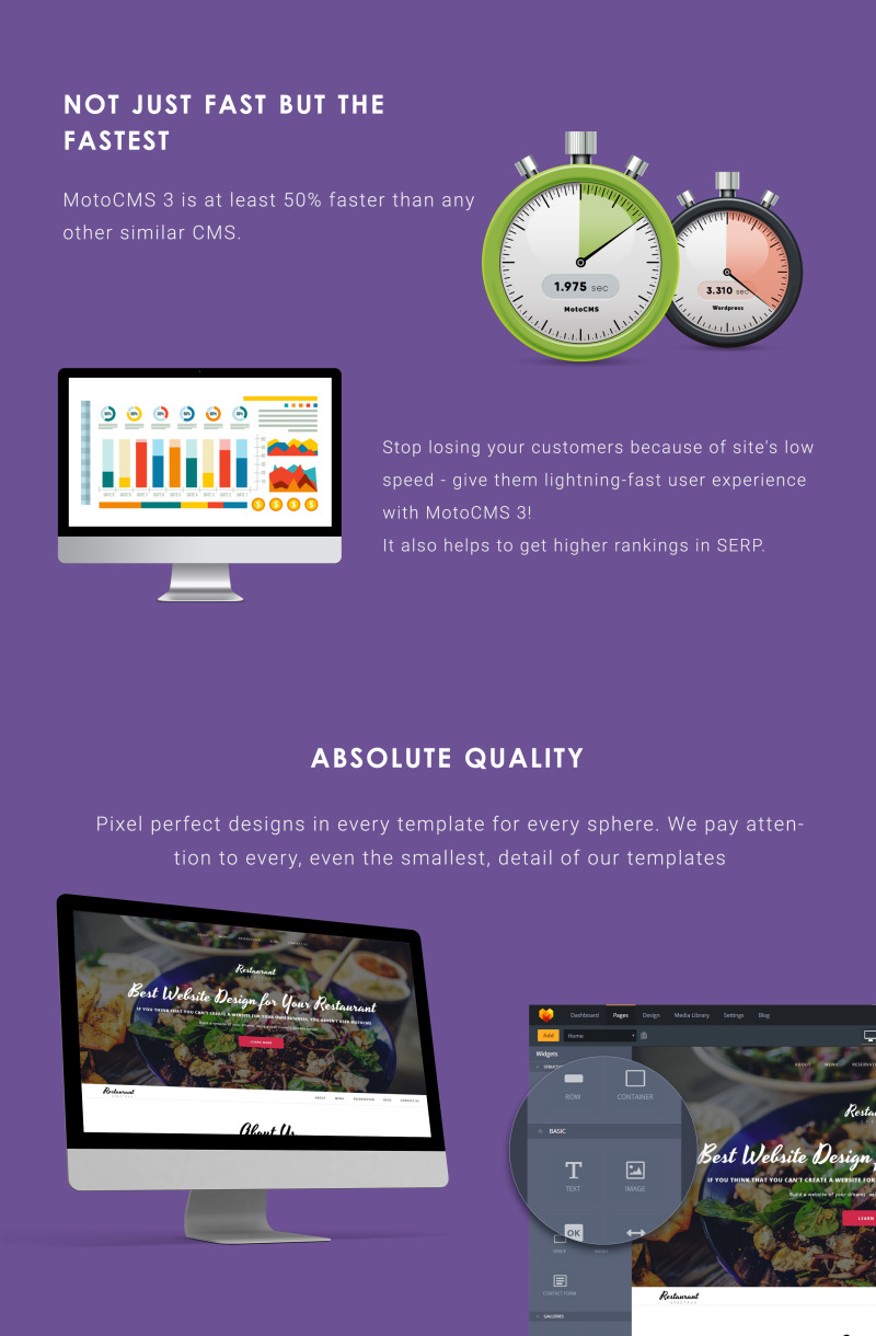 Modelo Spectrum Restaurant Moto CMS 3 - Apresenta Imagens 4