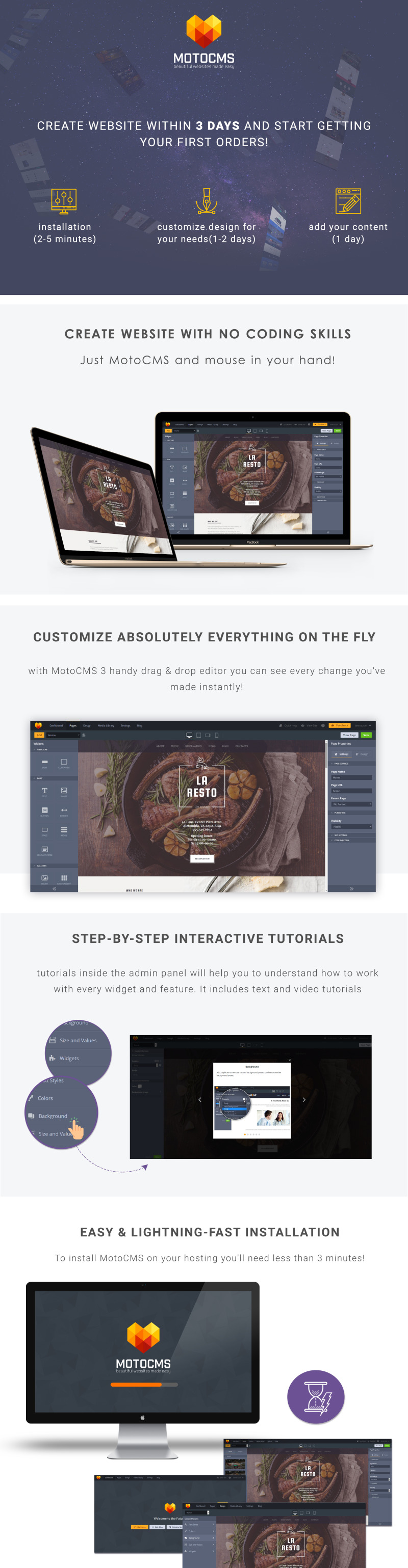 La Resto - Modèle de CMS 3 pour restaurant moderne - Caractéristiques de l’image 1
