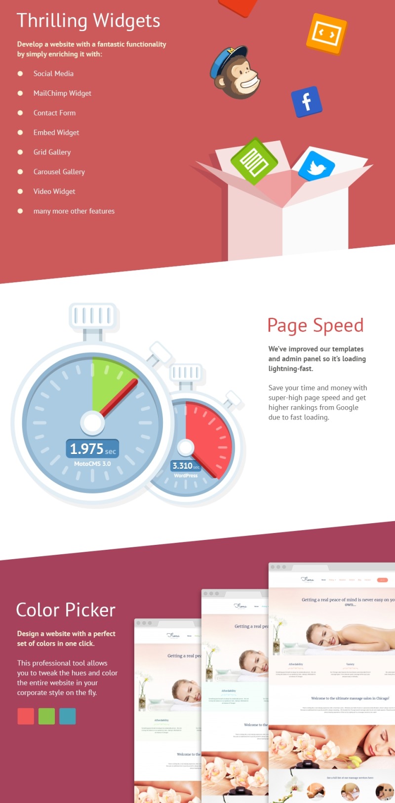 Massage Salon Moto CMS 3 Template - Features Image 3
