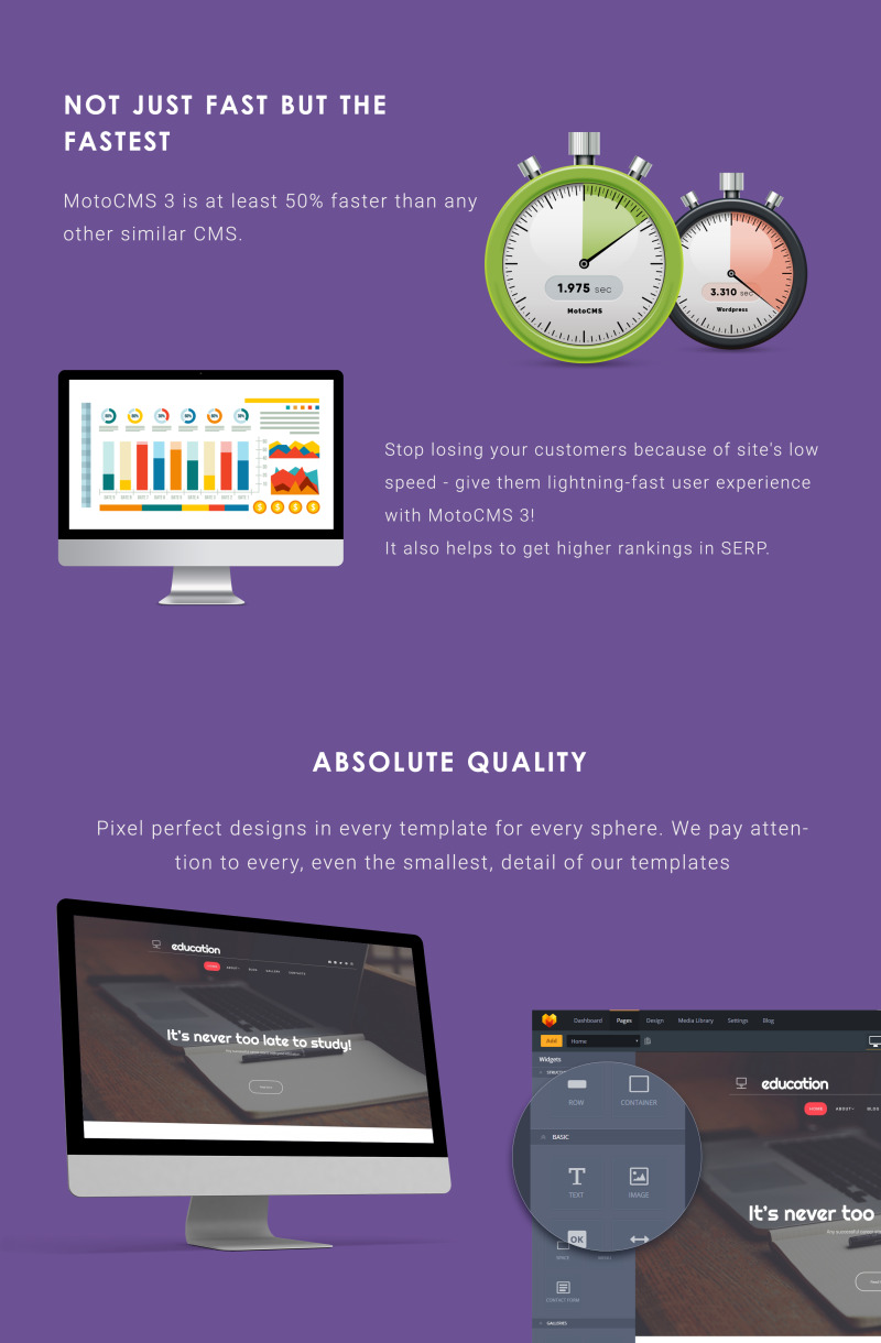 Education Portal Moto CMS 3 Template - Features Image 4