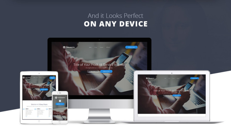 Коммуникации Moto CMS Шаблон сайта - Features Image 3