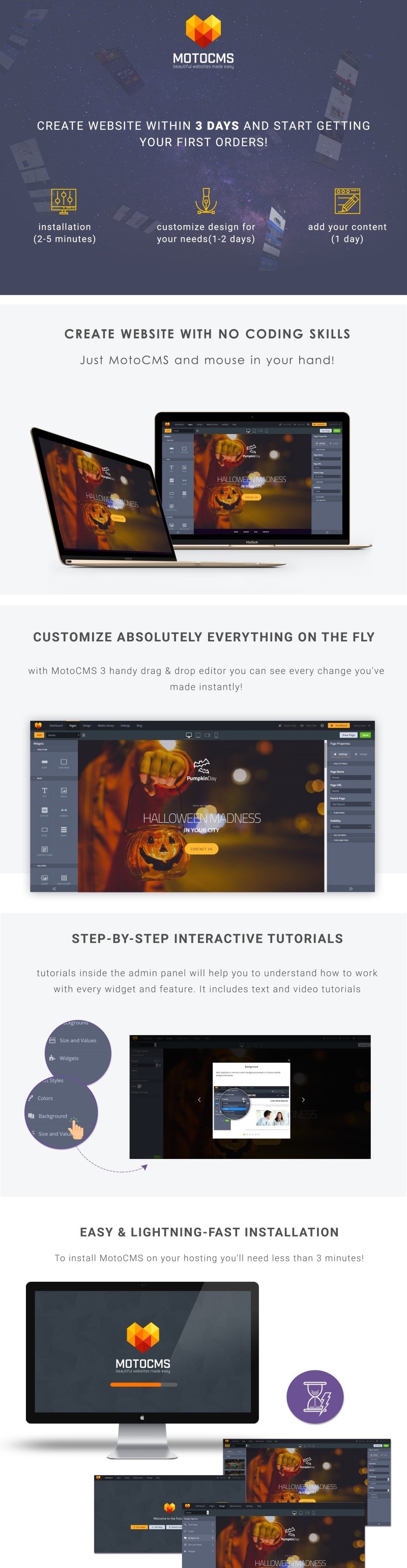 Modello Moto CMS 3 Responsive #59228 Halloween - Immagine Caratteristiche 1