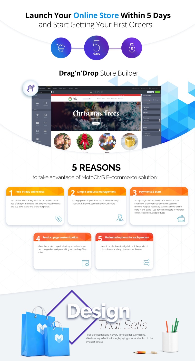 Christmas MotoCMS Ecommerce Template - Features Image 1