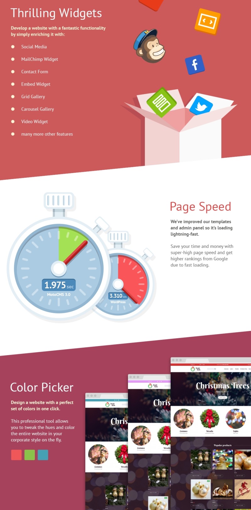 Christmas MotoCMS Ecommerce Template - Features Image 3