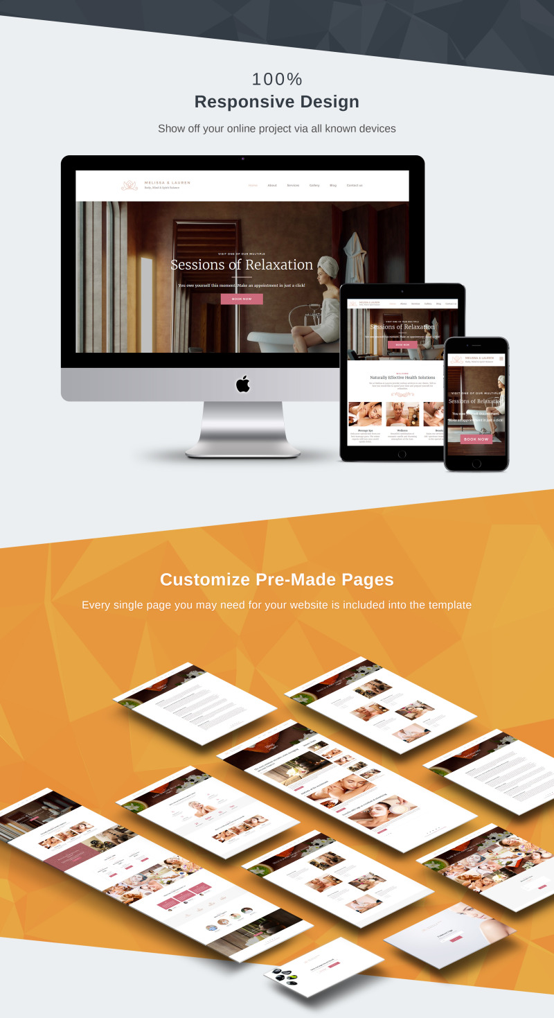 Melissa & Lauren - Beauty Salon Responsive Premium Moto CMS 3 Template - Features Image 3
