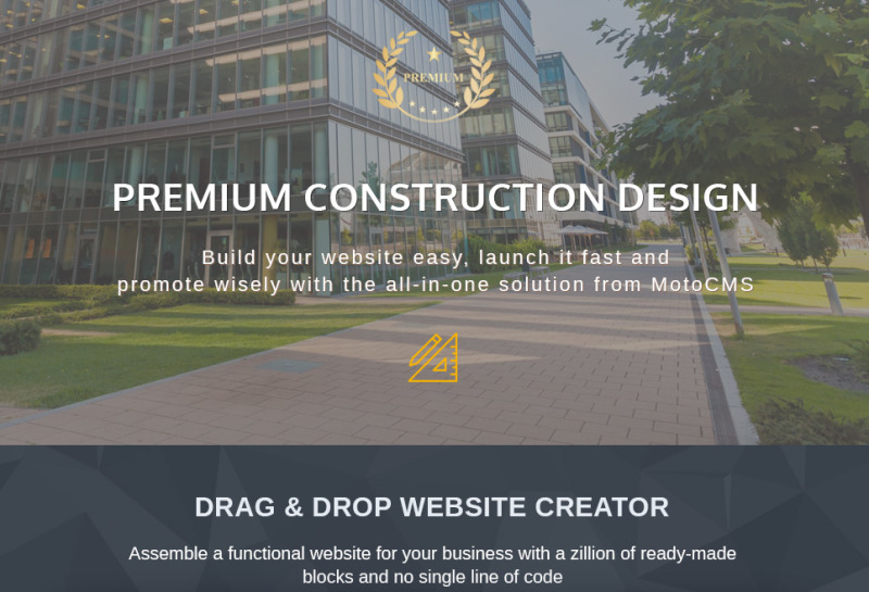 Createso - Civil Engineering Premium Moto CMS 3 Template - Features Image 1