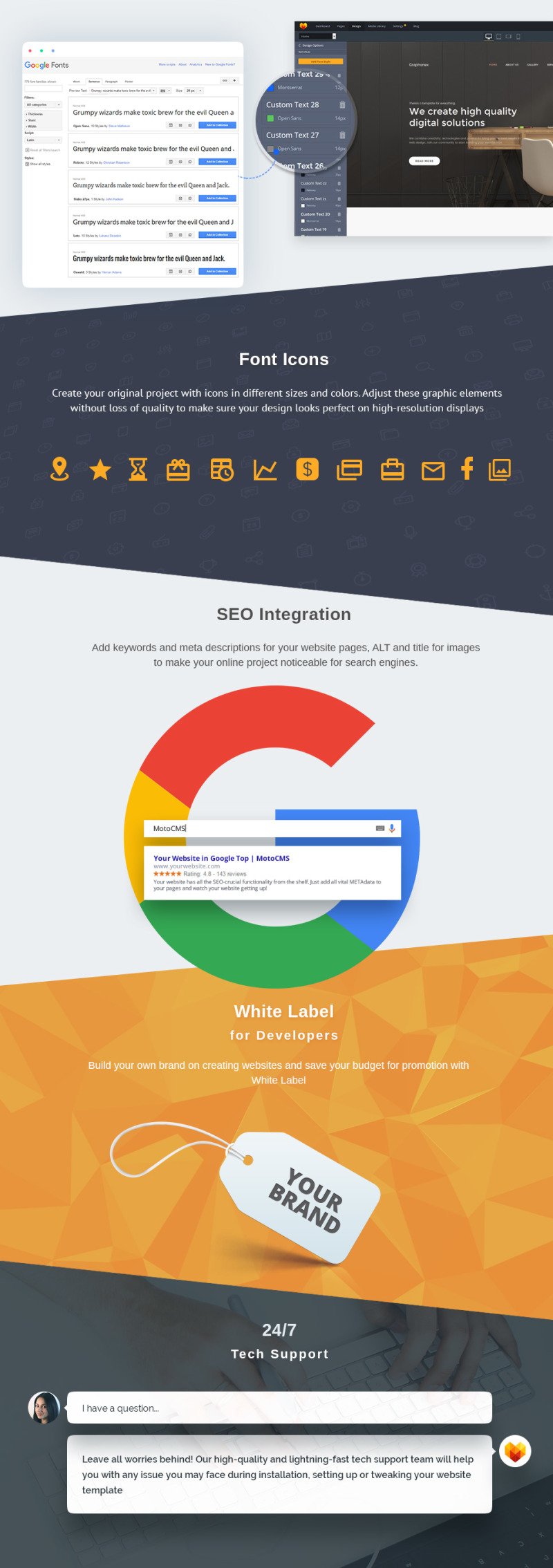 Graphonex - Web Design Premium Moto CMS 3 Template - Features Image 5