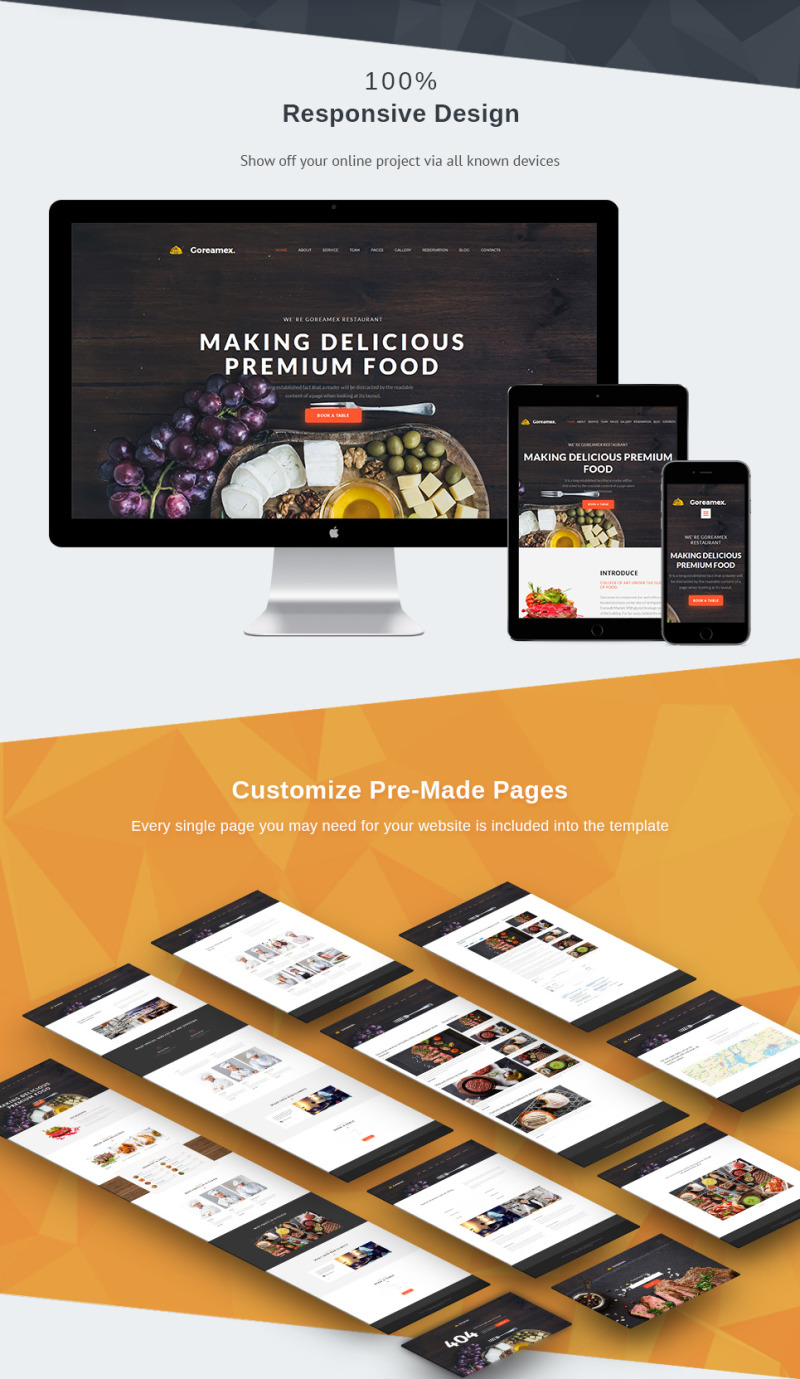 Responsive Goreamex - European Restaurant Premium Moto Cms 3 #59457 - 3 Görüntü Özellikleri